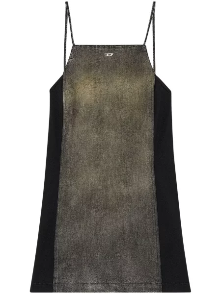Rochie din denim Diesel de costum negru