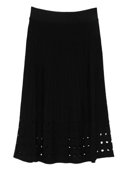 Krepové midi sukně Dkny po kolena černé