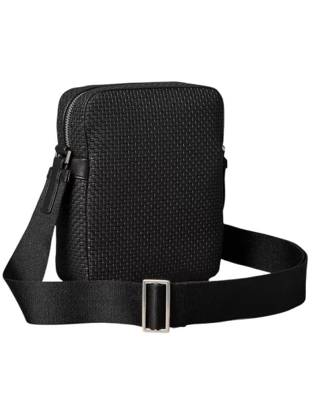 Calvin Klein Crossover torbica Embossed Woven Reporter crna