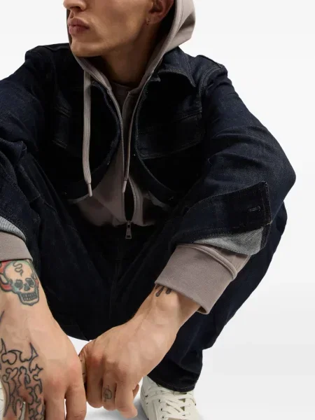 Blugi drepți Armani Exchange albastru