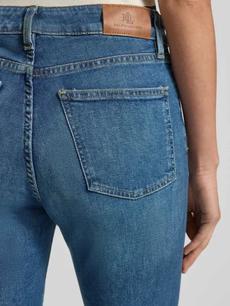 Jeansy bootcut z 5 kieszeni Lauren Ralph Lauren niebieskie