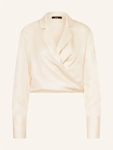 Eleh Zavinovací Halenka Ze Saténového Materiálu režná