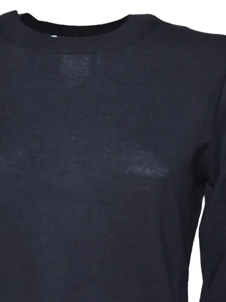 Tricou Max Mara cu decolteu rotund lung albastru