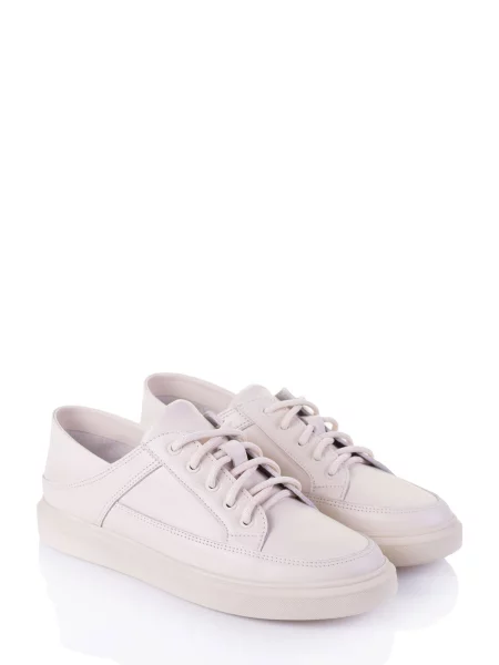 Кожаные кеды Marco Piero бежевые