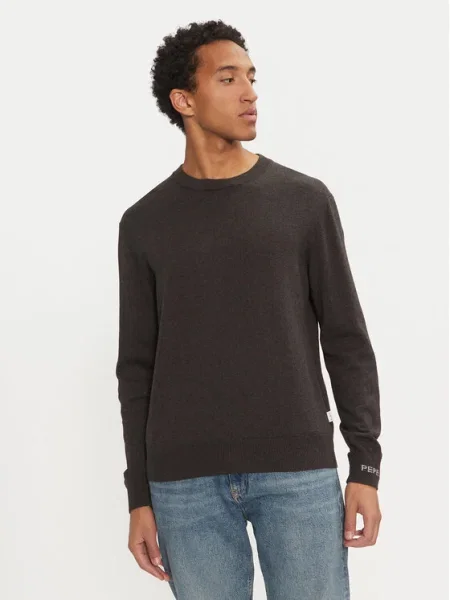 Пуловер с вълна Pepe Jeans NEW ANDRE CREW NECK мъжки от лека материя сиво