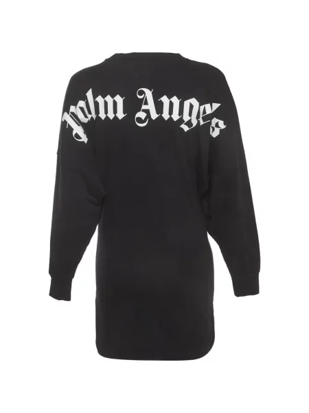 Lung rochie mini Palm Angels cu imagine negru