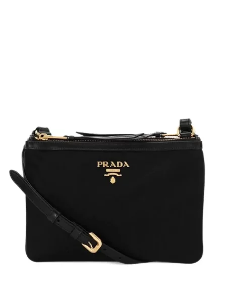 Geanta crossbody Prada cu autograf negru