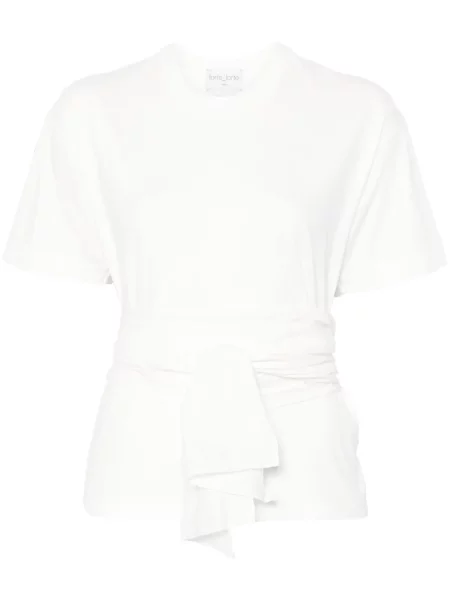 Koszulka Forte Forte kopertowa biała