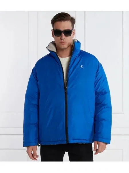 CALVIN KLEIN JEANS Cu două fețe geacă REVERSIBLE albastru