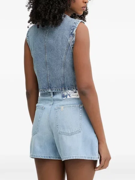 Decupat vestă denim Morgan albastru