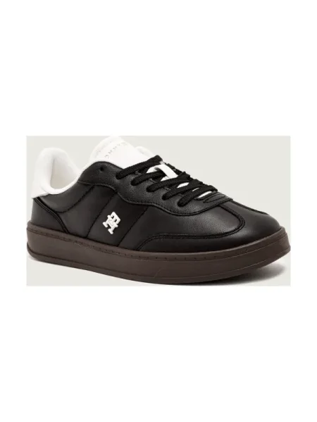 Tommy Hilfiger Teniși din piele HERITAGE negru