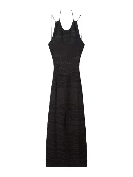 Bershka Úpletové šaty černá