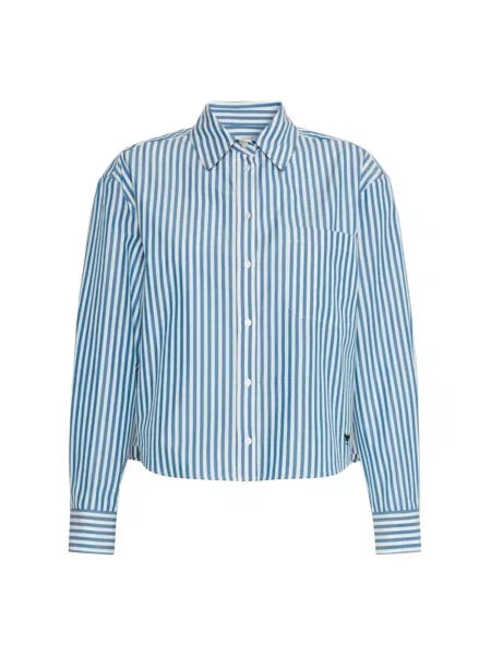 Lniana koszula Weekend Max Mara w paski z paskiem
