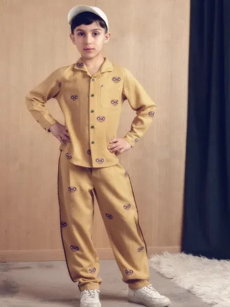 Mini Rodini kalhoty E.T. žluté