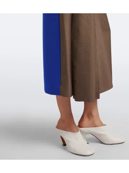 Rochie midi Roksanda de lână drapată maro