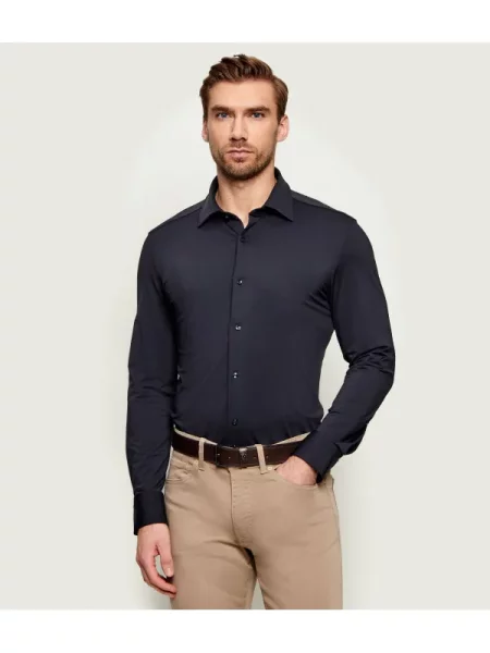 BOSS BLACK Cămașă | stretch negru