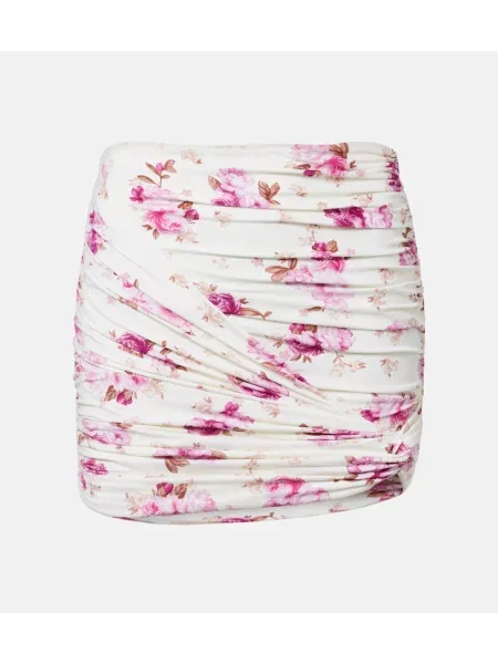 Fustă Magda Butrym cu model floral alb