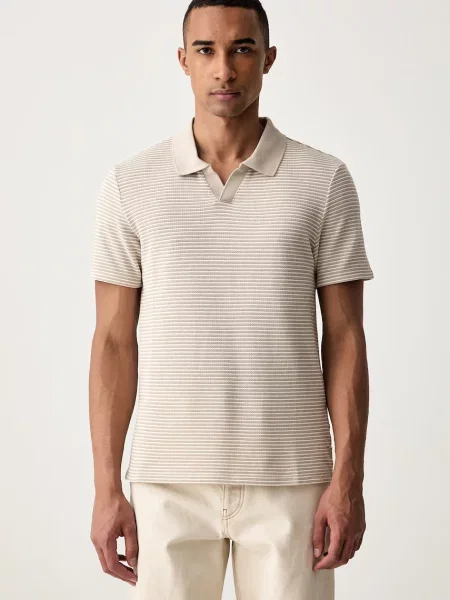 Tricou polo Guess bej