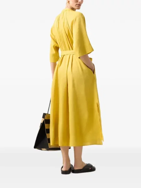 Rochie maxi Bogner cu broderie galben