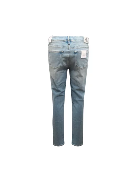 Skinny jeansy skinny Calvin Klein niebieskie