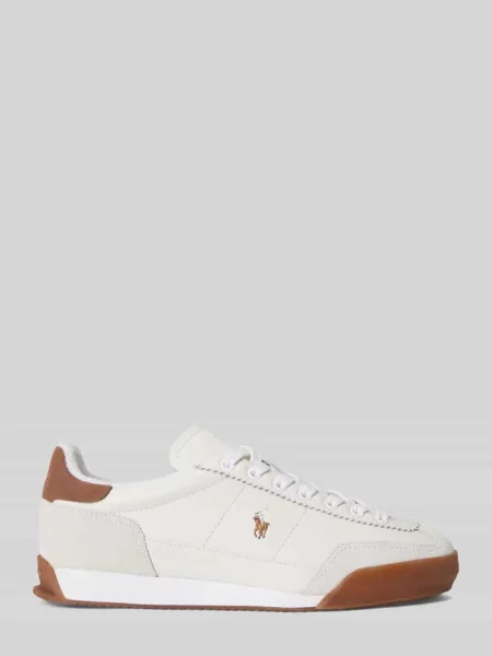 Sneakersy niskie ze skóry naturalnej model ‘HESTER’ Polo Ralph Lauren białe