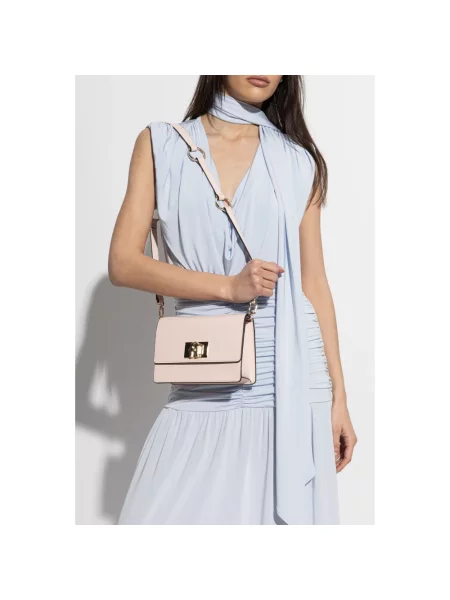 Furla torebka crossbody skórzana Mini Crossbody 20 różowa