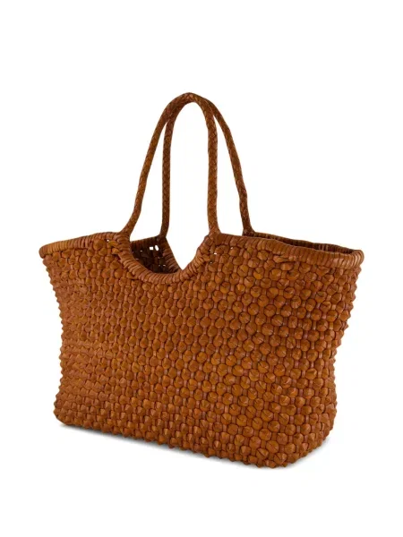 Geantă shopper Dragon Diffusion din piele maro