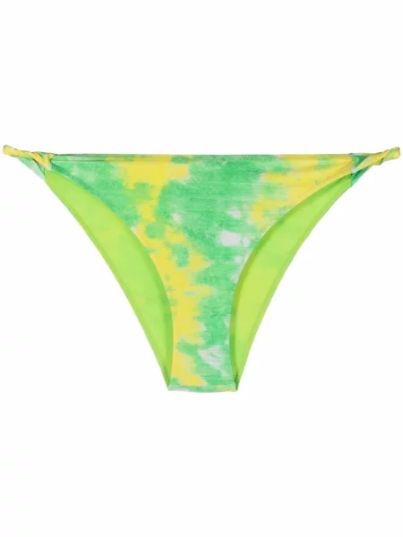 Bikini Ganni cu imagine tie dye cu legături verde