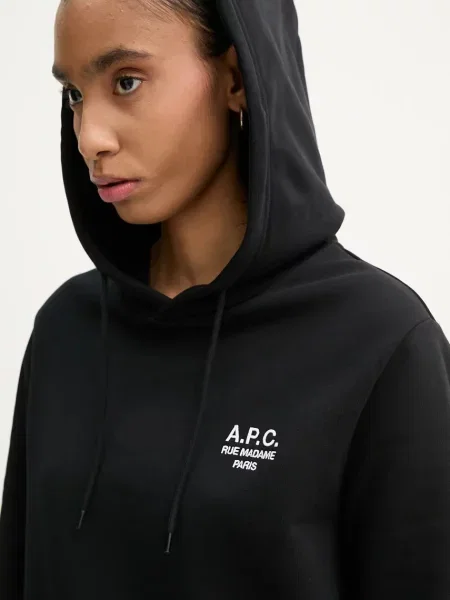 A.P.C. felső hoodie standard rue madame GOTS fekete
