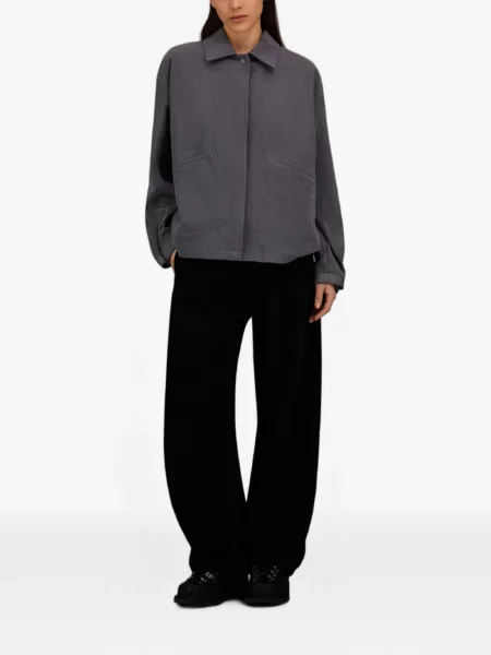 Pantaloni Laminar de catifea cord negru