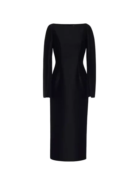 Lung rochie midi Adam Lippes negru