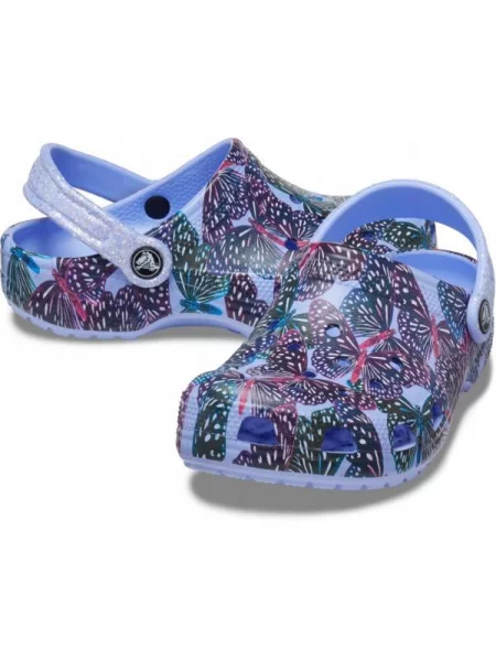 Chodaki Dla Dzieci Crocs Classic Butterfly Clog fioletowe