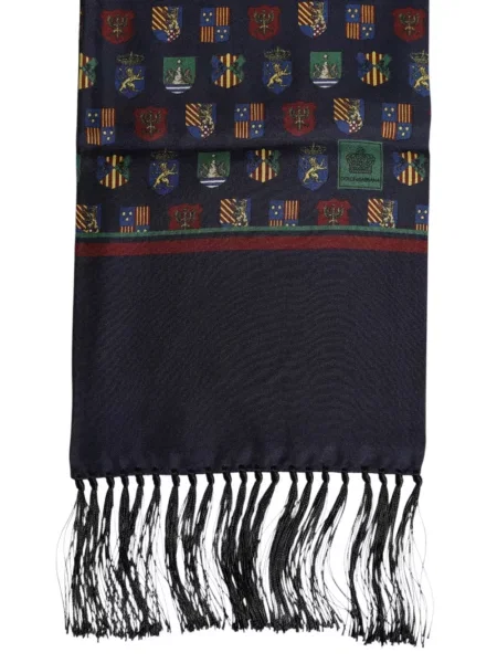 Шал Dolce & Gabbana с ресни синьо
