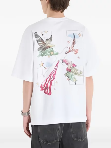 Tricou Off-white cu imagine alb