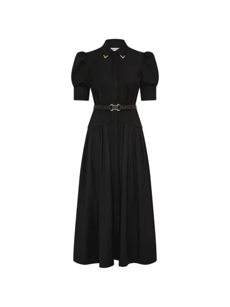 Cu centură rochie midi Rebecca Vallance negru