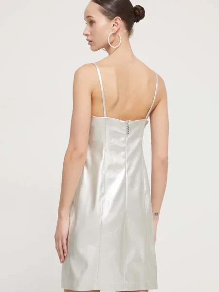 HUGO rochie mini mulata argintiu