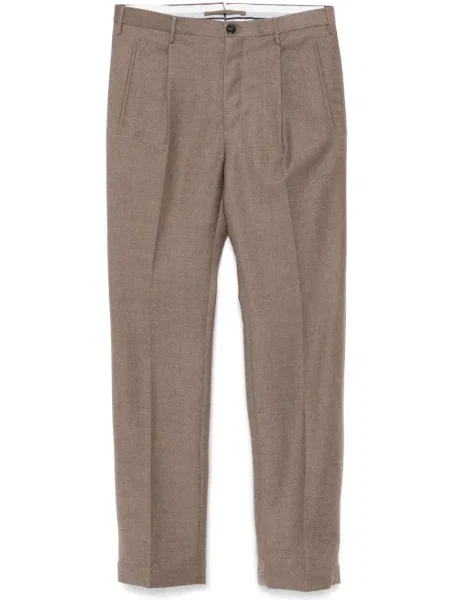 Pantaloni Incotex de lână maro