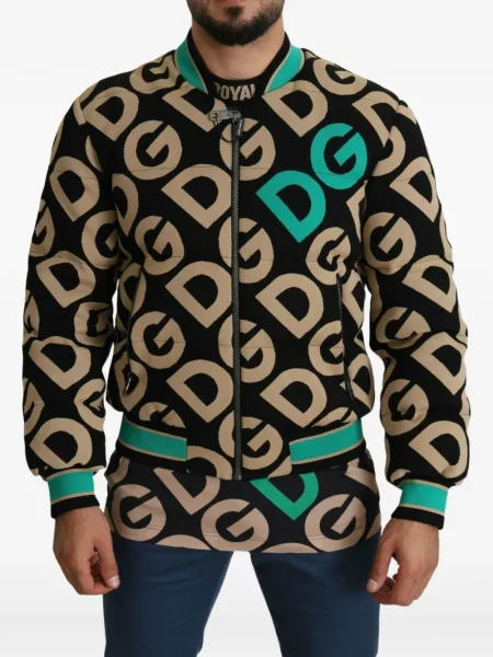Geacă bomber Dolce & Gabbana cu imagine negru