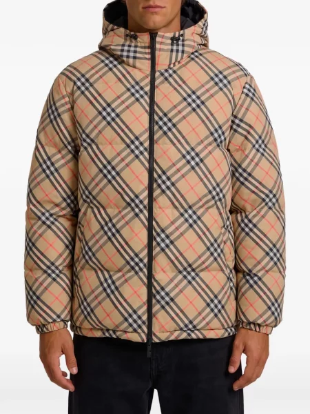 Reversibil geacă cu puf Burberry în carouri
