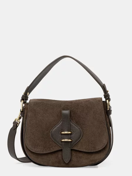 Coccinelle geantă crossbody pentru femei din piele întoarsă MAVERY SUEDE verde