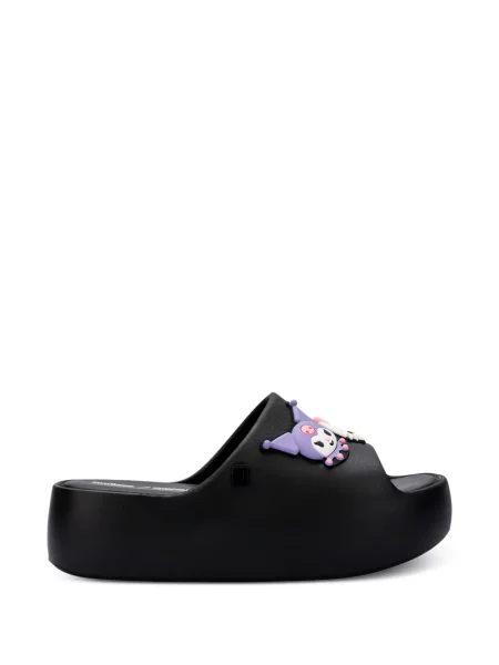 Papuci Melissa cu platformă negru