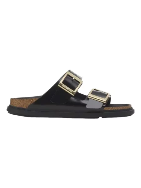 Klapki Birkenstock skórzane czarne