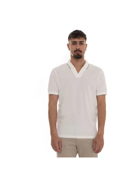 Koszula Emporio Armani z dekoltem w serek biała