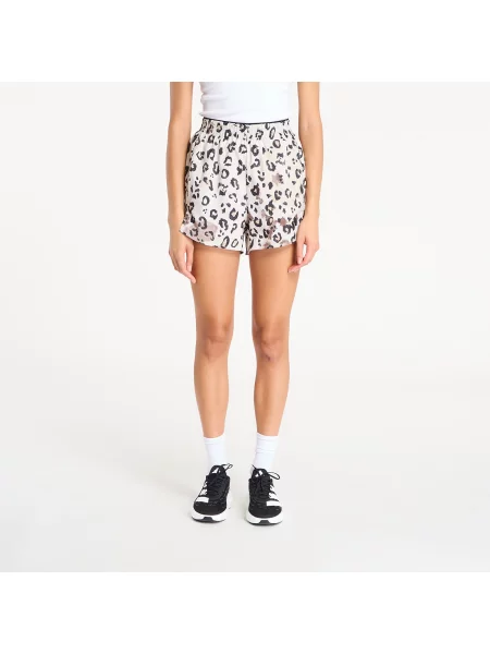 Къс шорти Adidas Performance с принт с висока талия бежово