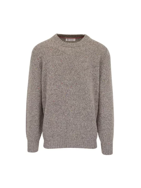 Sweter Brunello Cucinelli z kaszmiru szary