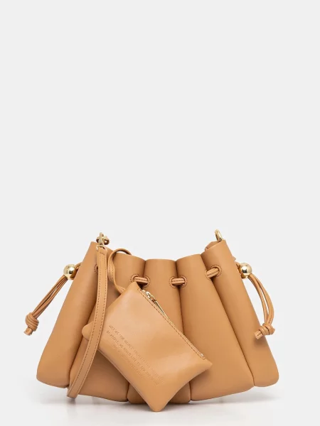 Themoire torebka brązowy