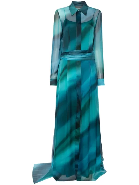 Rochie Alberta Ferretti din șifon verde