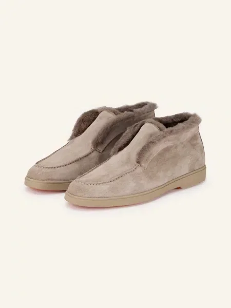 Santoni Botki Fortune beige beżowe