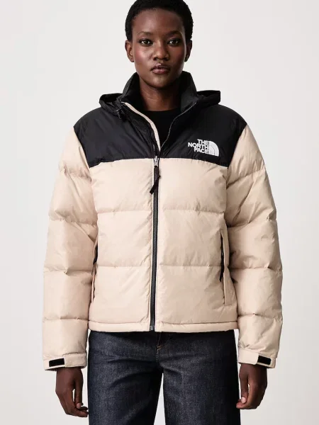 The North Face geacă cu puf pentru femei Retro Nuptse bej