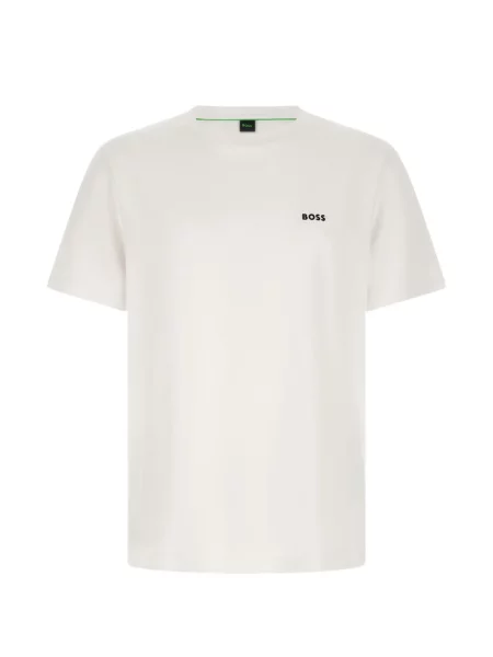 Tricou Boss cu autograf alb